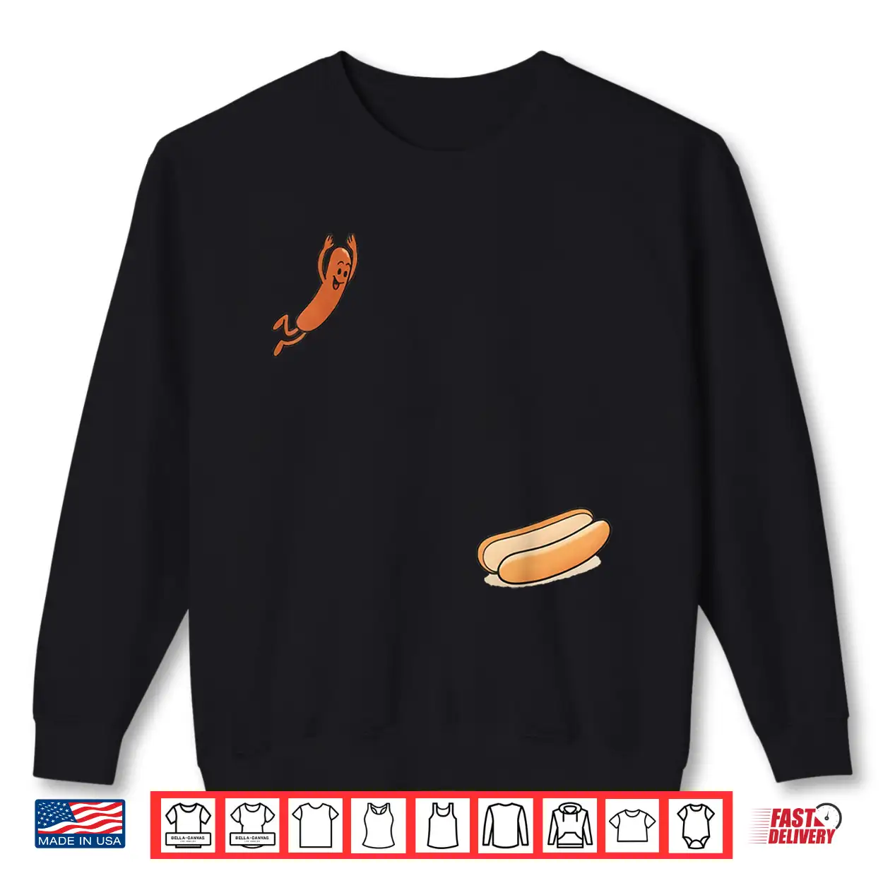 Hotdog High Dive Funny Cartoon Food Humor Shirt Hotdog High Dive Funny Cartoon Food Humor Shirt