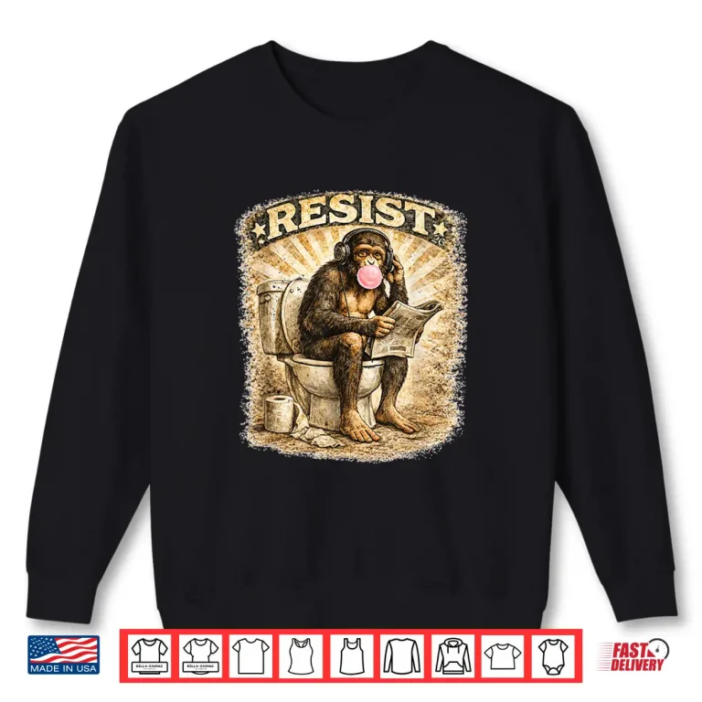Sweatshirt Monkey Business Animal Humor Graphic Apparel Shirt 1