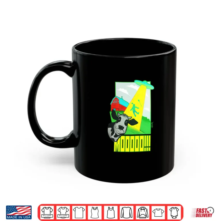 Moo Ufo Funny Cow Abduction Joke Shirt 3 Mug Moo UFO Funny Cow Abduction Joke Shirt 1
