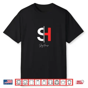 Sh Logo Minimal Streetwear Graphic Design Shirt