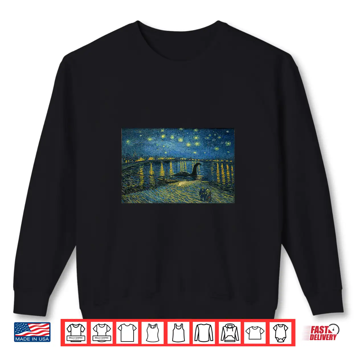Starry Night Over The Rhone Van Gogh Art Shirt Starry Night Over The Rhone Van Gogh Art Shirt
