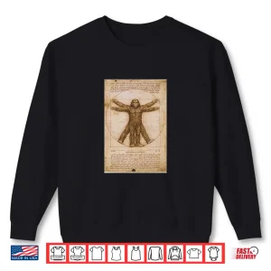 Sweatshirt Vitruvian Bigfoot Da Vinci Parody Cryptid Shirt 1