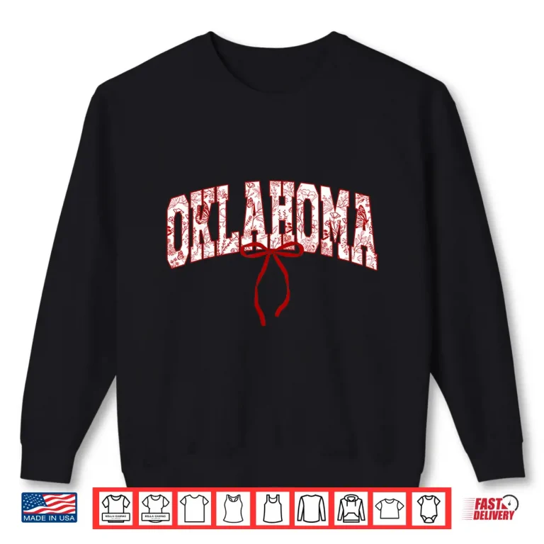 Sweatshirt Oklahoma State Pride Classic Floral Coquette Bow Shirt