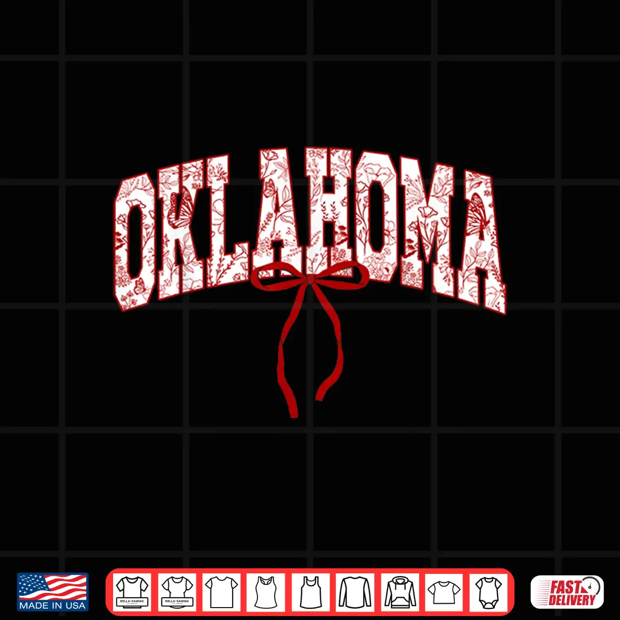 Oklahoma State Pride Classic Floral Coquette Bow Shirt Oklahoma State Pride Classic Floral Coquette Bow Shirt