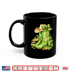 Mug Retro Western Cowboy Boots St Patricks Day Women Shirt