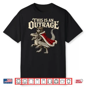 This Is An Outrage Funny Princess Cat Donut Graphic Shirt