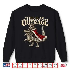 Sweatshirt This Is An Outrage Funny Princess Cat Donut Graphic Shirt