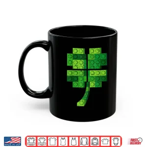 Mug St Patricks Day Shamrock Building Blocks Bricks Boys Kids Shirt