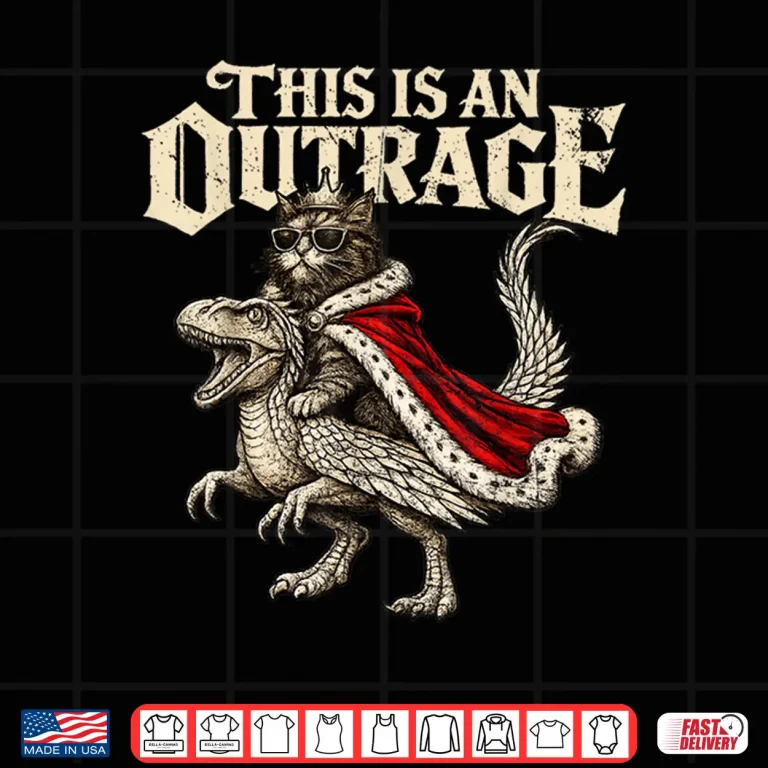 Design This Is An Outrage Funny Princess Cat Donut Graphic Shirt