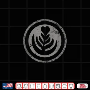 Vintage Latte Art Funny Barista Retro Graphic Shirt