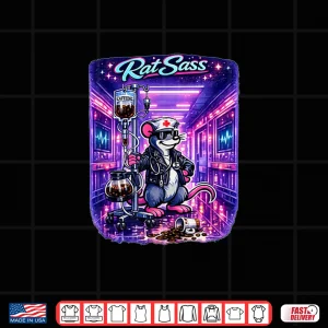 Design Electric Nurse Coffee IV Cartoon Caffeine Addict Retro Rat Shirt