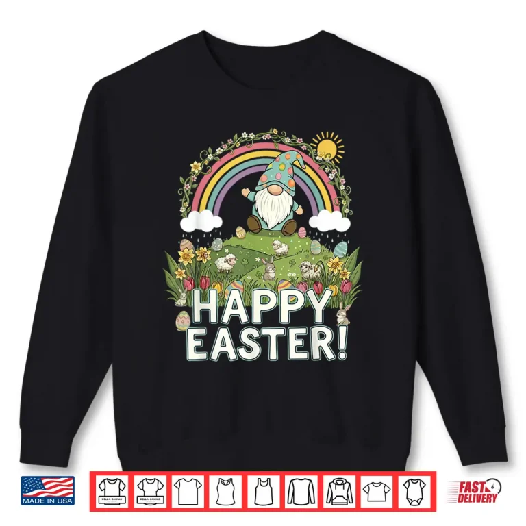 Sweatshirt Happy Easter Garden Gnome Egg Hunt Gift Shirt 1