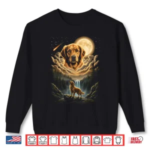 Sweatshirt Golden Retriever Howling To The Moon Funny Dog Vintage 90s Shirt