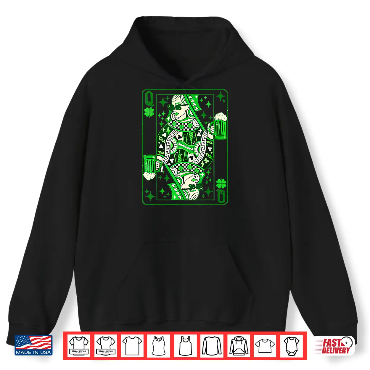 Shamrock Queen Playing Card Saint Patricks Day Shirt Shamrock Queen Playing Card Saint Patricks Day Shirt