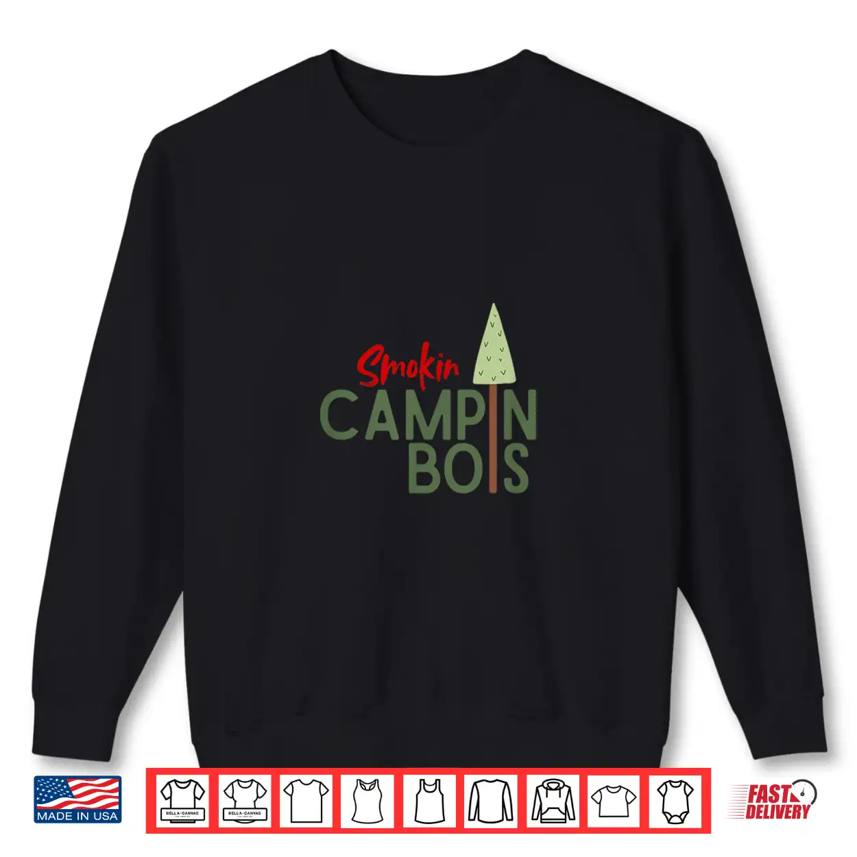 Somkin’ Campin’ Bois Outdoor Adventure Graphic Shirt Somkin’ Campin’ Bois Outdoor Adventure Graphic Shirt