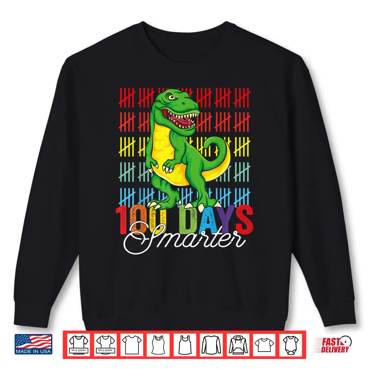 100 Days Smarter Dinosaur For Teachers And Kids Students Shirt 100 Days Smarter Dinosaur For Teachers And Kids Students Shirt
