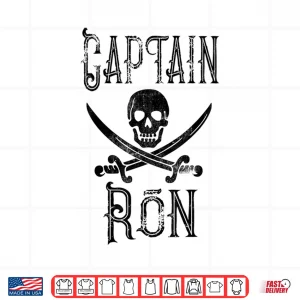 Design Cool Captain Ron Retro Personalized Pirate Boating Gift Shirt