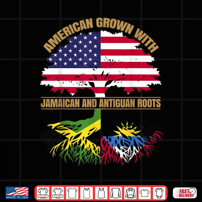 Design Heritage American Grown With Jamaican Antiguan Roots Shirt