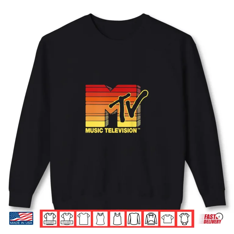 Sweatshirt Mademark X MTV Hand Hewn Sun Stripes Vintage MTV Logo Shirt