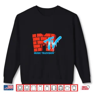Sweatshirt Mademark X MTV Official MTV Logo Wall And Frosty Ice Text Shirt