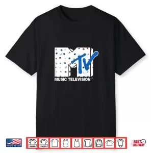 Mademark X Mtv Retro Abstract Shapes Graphic Logo Shirt