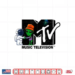 Design Mademark X MTV Official MTV Logo Astronaut Meets Alien Shirt
