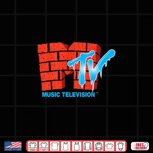 Design Mademark X MTV Official MTV Logo Wall And Frosty Ice Text Shirt