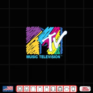 Design Mademark X MTV Official MTV Logo Painted With Big Pen Shirt