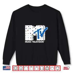 Sweatshirt Mademark X MTV Retro Abstract Shapes Graphic Logo Shirt