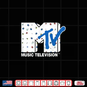 Design Mademark X MTV Retro Abstract Shapes Graphic Logo Shirt
