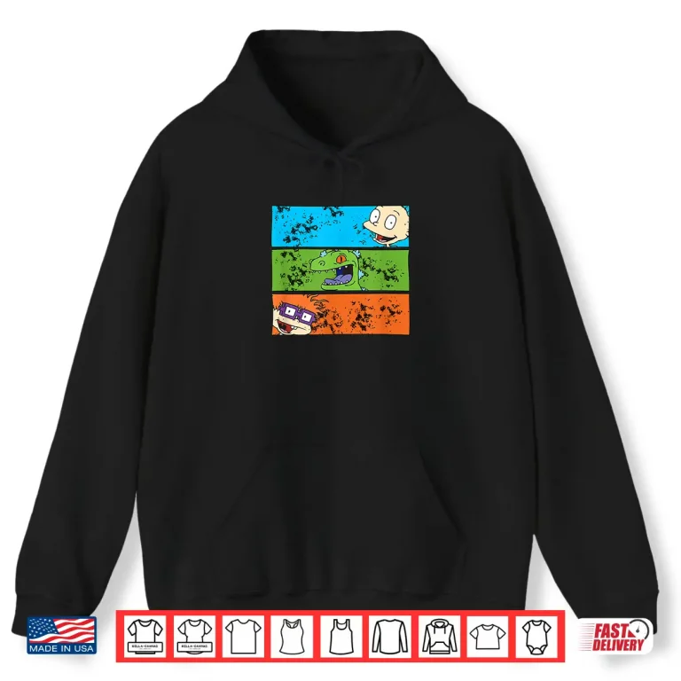 Hoodie Mademark X Rugrats Tommy X Chuckie X Reptar Art Splatter Shirt