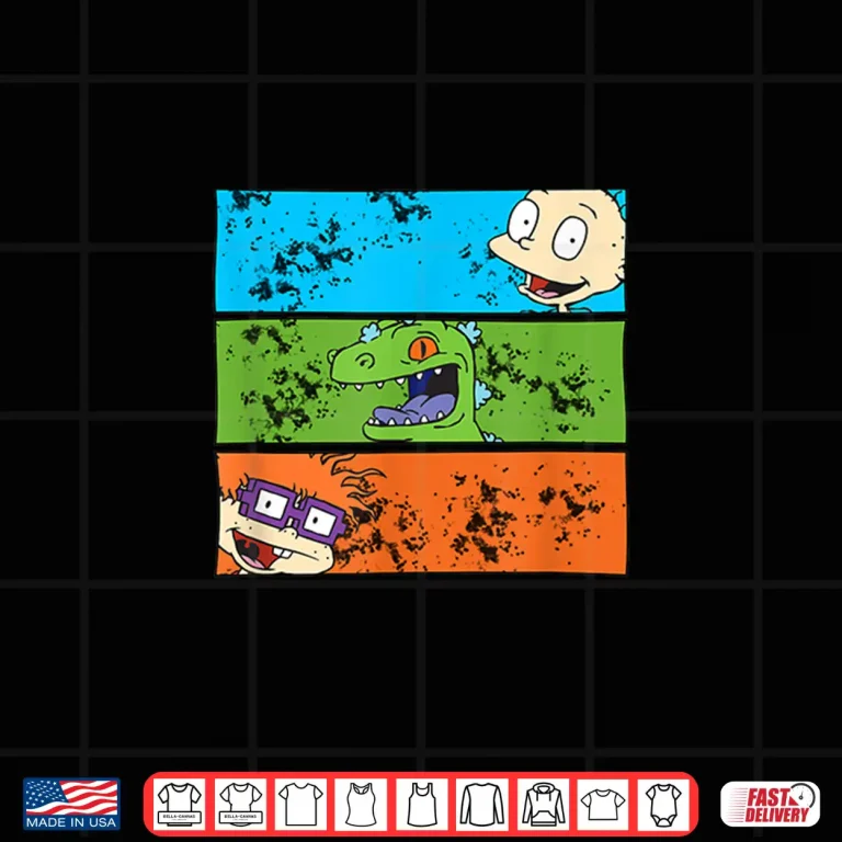 Design Mademark X Rugrats Tommy X Chuckie X Reptar Art Splatter Shirt