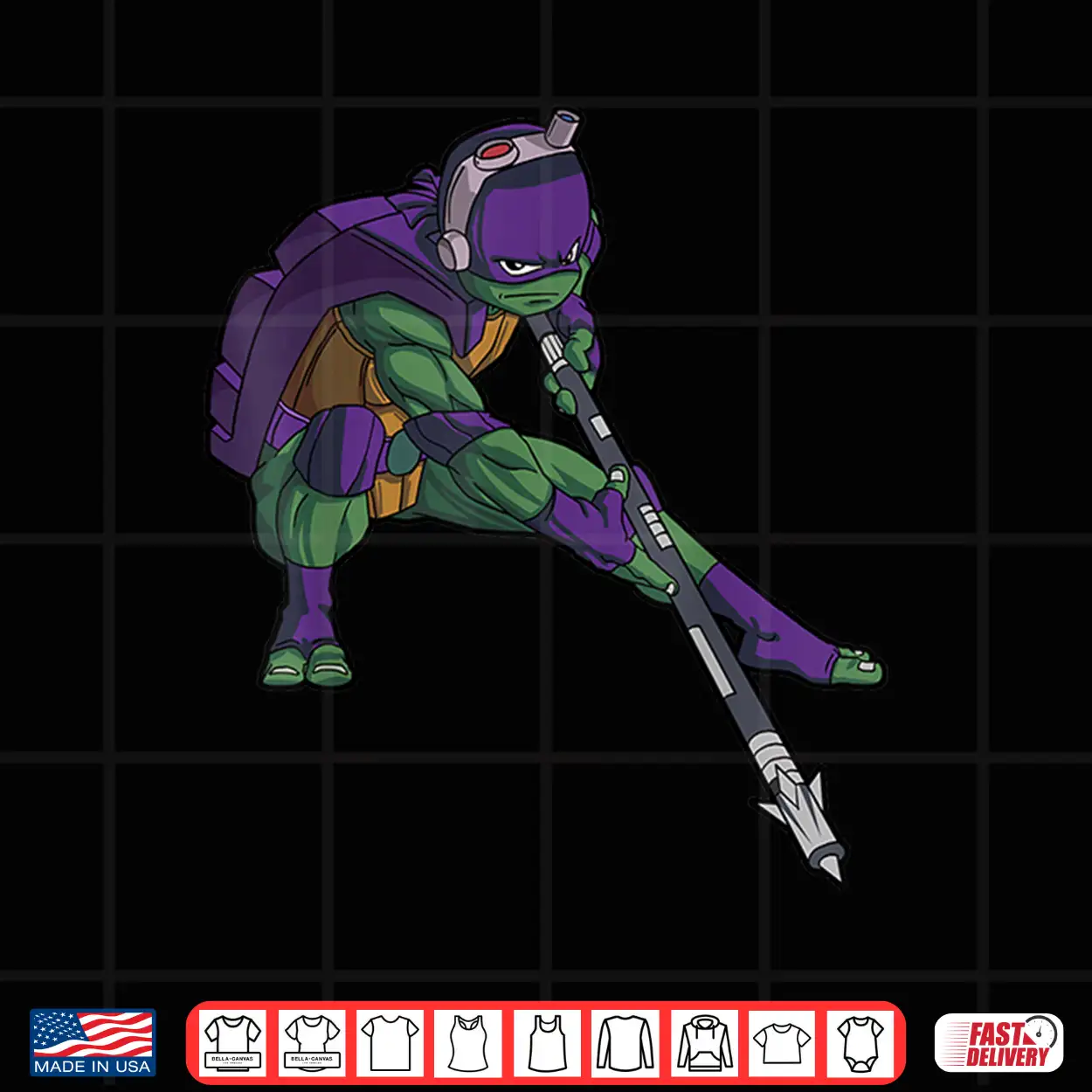 Mademark X Teenage Mutant Ninja Turtles Donnie Tech Bo Staff Shirt Mademark X Teenage Mutant Ninja Turtles Donnie Tech Bo Staff Shirt