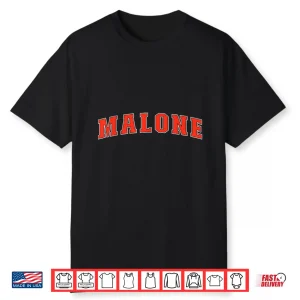 Malone Texas Tx College Style Red Text Malone Shirt