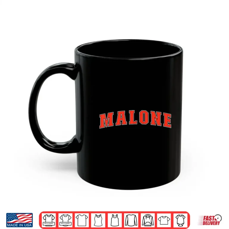 Mug Malone Texas TX College Style Red Text Malone Shirt