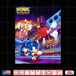 Design Sonic The Hedgehog Sonic Mania Club Spin Shirt