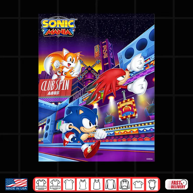 Design Sonic The Hedgehog Sonic Mania Club Spin Shirt