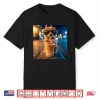 Funny Goldendoodle Drinking Iced Coffee Animal Meme Shirt