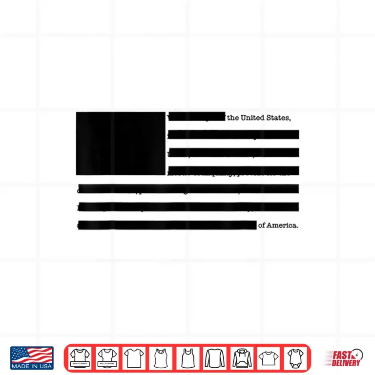 Design Redacted American Flag Censored USA Satire Shirt