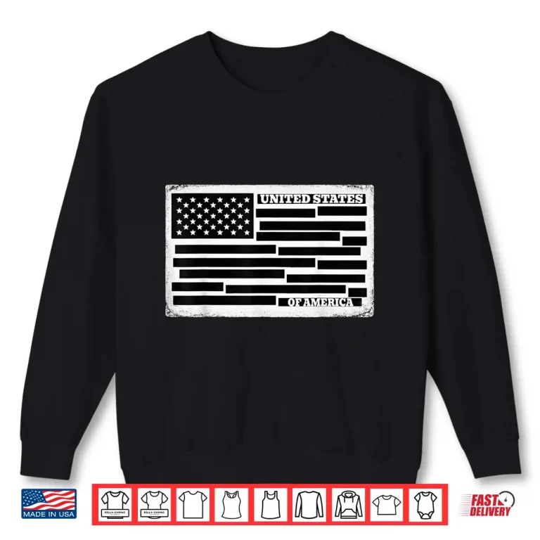 Sweatshirt United States Of America Document Censored File USA Flag Shirt
