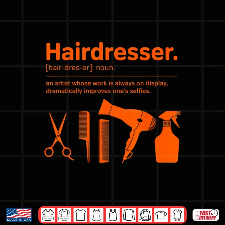 Design Barber Cosmetology Hair Salon Meaning Hairdresser Shirt