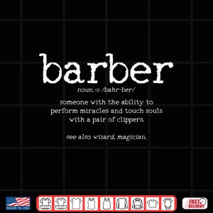 Design Barber Definition Funny Hairstylist Barbershop Gift Shirt
