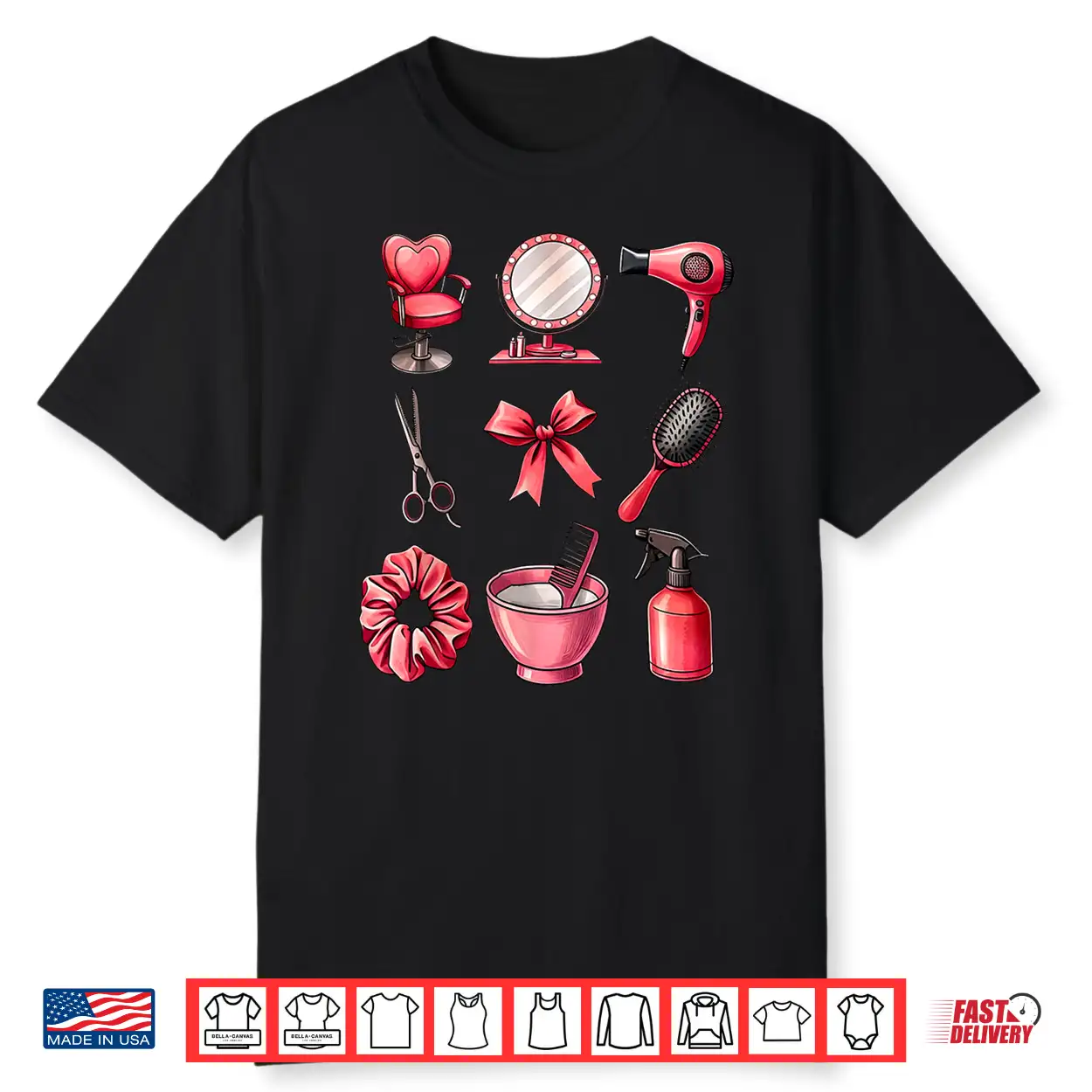 Coquette Bow Valentine Hair Stylist Cosmetology Shirt Coquette Bow Valentine Hair Stylist Cosmetology Shirt