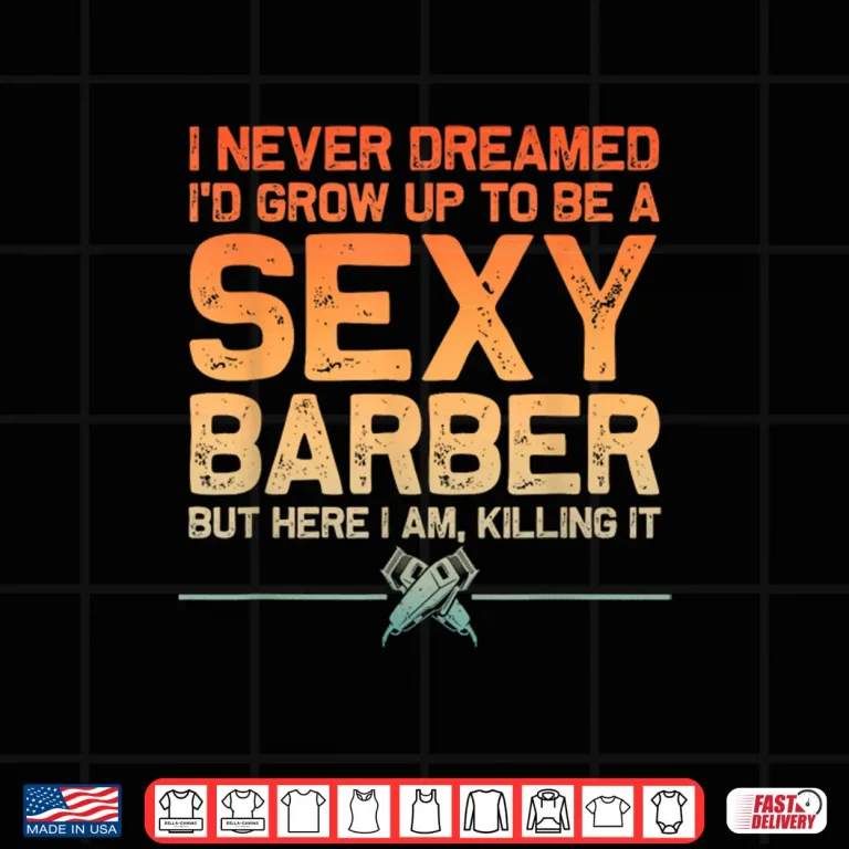 Design Funny Barber Men Dad Barbershop Hairdresser Hairstylist Shirt