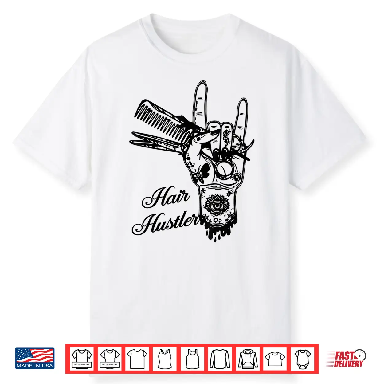 Hair Hustler Rock And Roll Barber And Hairstylist Shirt Hair Hustler Rock And Roll Barber And Hairstylist Shirt