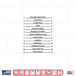 Hair Length Check Hair Growth Track Your Lengthy Hair Shirt 4 Design Hair Length Check Hair Growth Track Your Lengthy Hair Shirt