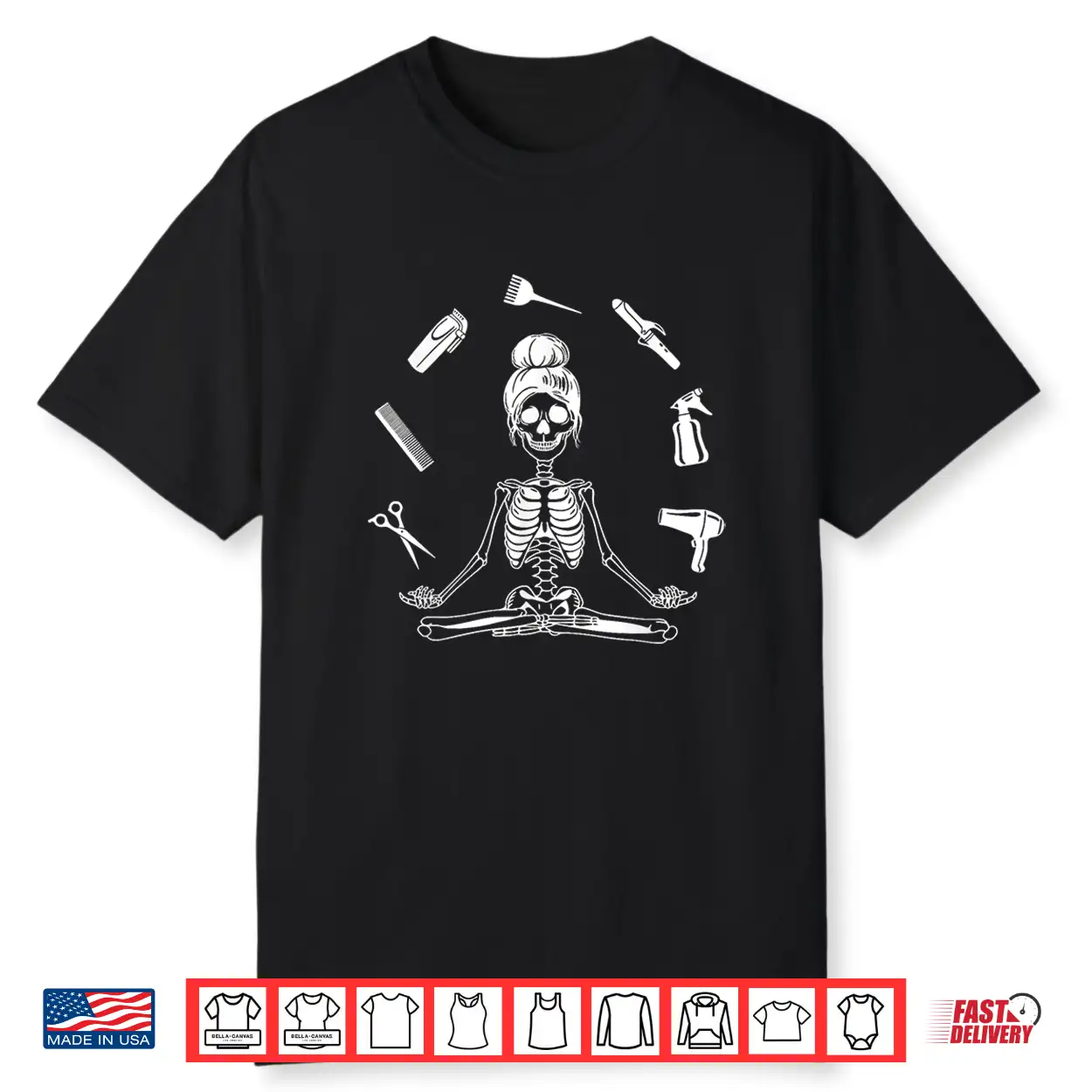 Hair Stylist Skeleton Hairdresser Hairstylist Graphic Shirt Hair Stylist Skeleton Hairdresser Hairstylist Graphic Shirt