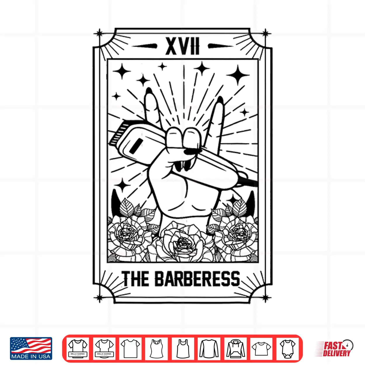 Hairstylist Proud Lady Barber The Barberess Tarot Card Shirt Hairstylist Proud Lady Barber The Barberess Tarot Card Shirt