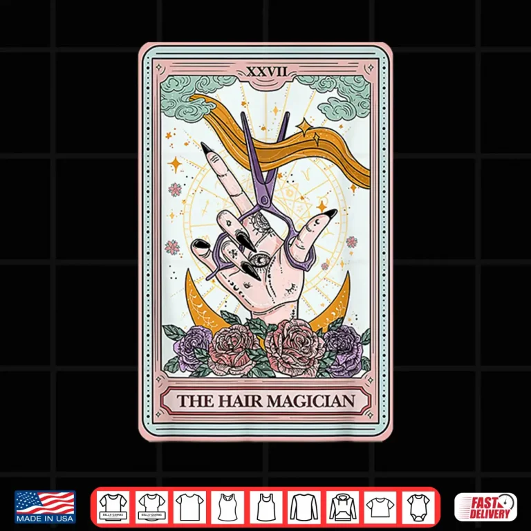 Design Hairstylist Tarot Card Gothic Salon Hair Stylist Shirt