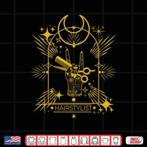 Design Hairstylist Tarot Hair Stylist Professional Graphic Shirt